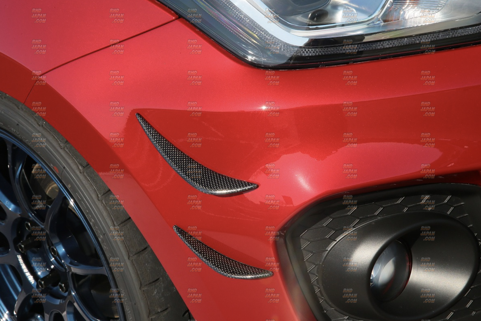 Sun Line Racing SLR Front Twin Canard Set Carbon Fiber Clear Gel Coat - Swift Sport ZC33S